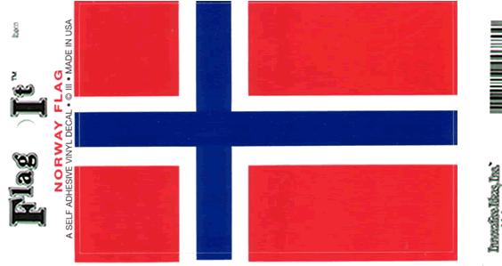 Norway Flag-It Flag Decal